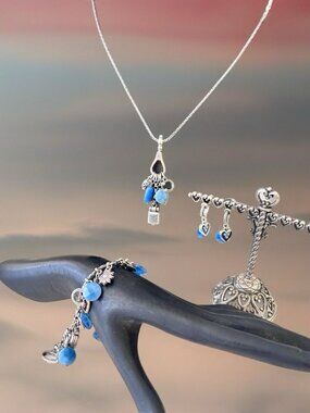 Brighton “Fortune” Long Necklace & Bracelet And Earrings Set.